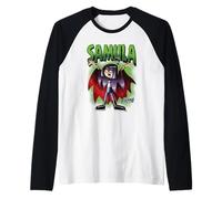 Danny Phantom Samula Vampire Cape Pose Cartoon Camiseta Manga Raglan