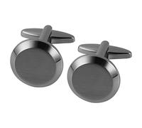 Dannyshi Gemelos clásicos para hombre, para boda, negocios, camisa, gemelos, plata, oro, negro, set de regalo con caja, 18mm, Cobre, Sin gemas.