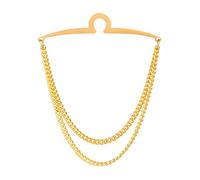 Dannyshi - Juego de cadena para hombre con lazo dorado plateado, en caja de regalo