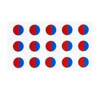 Danojo Calcomanías para grifo, 15 calcomanías de agua fría y caliente, calcomanías para grifo de cocina, calcomanías de transferencia de vinilo rojo y azul para grifo de baño (H y C - círculo))