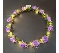 Danolt Corona De Flores Led,10 Pcs Diadema Led Con Luminosas,Dale Un Regalo Regalos De,Accesorios Fiesta, Para Todos,Accesorios Fiesta,Bodas, Navidades,Vacaciones