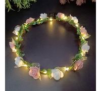 Danolt Corona De Flores Led,10 Pcs Diadema Led Con Luminosas,Dale Un Regalo Regalos De,Accesorios Fiesta, Para Todos,Accesorios Fiesta,Bodas, Navidades,Vacaciones