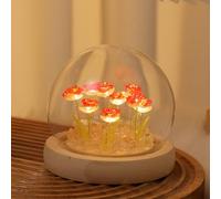 Danolt Forever Rose - Lámpara de noche de rosa roja, lámpara LED de flores para niñas y mujeres, bonita decoración de habitación