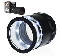DANOPLUS 10x Aumento 8 LED Ligero Vaso Escala Gráfico Joyería Ojo Lupa 25mm Campo de Ver