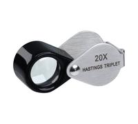 DANOPLUS Hasting - Lupa de joyero, 20 x Triplete Loop, lupa, mini óptica de vidrio, de aumento, herramienta de gema, herramienta de recogida de sellos y monedas, reparación de circuitos impresos reloj