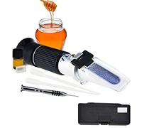 DANOPLUS Miel Humedad 58~90% Brix Refractómetro con ATC, Mano Retenida Alto Medición Distancia Azúcar Contenido, Miel, Gelatina, Mermelada y Jarabe