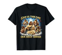 Danos Este día Nuestro Daily Shred Funny Jesus Wordplay Meme Camiseta