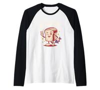 Danos Este día Nuestro Pan Diario Retro Dibujos Animados Camiseta Manga Raglan