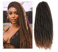 Dansama Marley Hair 24 Inch Marley Braiding Ombre Hair for Long Afro Kinky Marley Twist Braiding Hair 3 Packs Marley Twist Curly Hair Extens