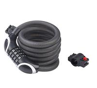 DANSI Candado para Bicicleta con código numérico programable, Incluye Soporte, candado de combinación para Bicicleta, candado para Bicicleta, candado para Bicicleta, Color Negro