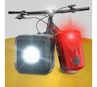 DANSI StVZO I - Juego de Luces LED para Bicicleta, luz Delantera (25/10 Lux, luz alimentada por Pilas)