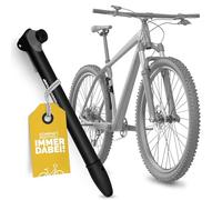 DANSI Unisex - Adulto Mini Bomba de Bicicleta con Válvulas Intercambiables y Soporte Negro 44303 Bomba de Aire
