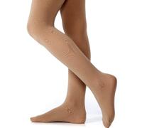 Danskin Mallas de microfibra Ultrasoft para mujer - VDZ-013, Medias de microfibra ultrasuave con pies., D, Tostado claro