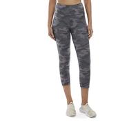 Danskin Womens All Over Printed Capri Leggings, Grey Camo Print, Medium US