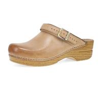 Dansko Ingrid - Zuecos Tipo mocasín para Mujer, Parte Inferior basculante antifatiga Que promueve el Movimiento hacia adelante del pie, Parte Superior de Cuero de Primera Calidad para un Uso Duradero