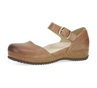 Dansko Mae Mary Jane - Entresuela de corcho y EVA de doble densidad para mujer y suela de goma ligera que proporcionan una conducción duradera y cómoda en la construcción patentada grapada, Canela
