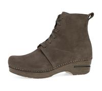 Dansko Sigourney - Zuecos clásicos grapados en estilo de bota con cordones para mujer, parte inferior basculante antifatiga que promueve el movimiento hacia adelante del pie, Diseño de hongo, 11.5-12