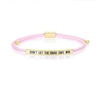 DANSOAN Dont Let The Hard Days Win - Pulseras inspiradoras para mujeres y hombres, acero inoxidable, ajustable, hecha a mano, trenzada, joyería inspiradora, regalos, 7 UK, Acero inoxidable, No es una