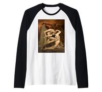 Dante y Virgilio en el Infierno Pintura por William Bouguereau 1850 Camiseta Manga Raglan