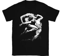 Dante y Virgilio en el Infierno | William-Adolphe Bouguereau | Arte Clásico La Divina Comedia Mitología T-Shirt, Negro, M