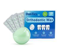 DanTicy Orthodontic Wax for Braces, Dental Wax, Pre-Cut Bowl Shape Dental Strips, No Kneading Required, Individually Wrapped, 120 Count, Mint, Green
