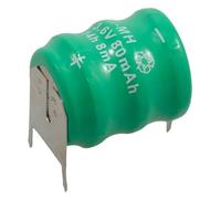 Dantona Industries Batería NiMH de 3,6 V, 80 mAh, 3 Pines, Soporte de PC Recargable para Respaldo de Memoria