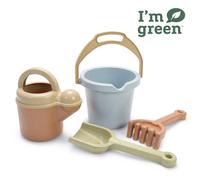 Dantoy Bio-Toy Bucket and Spade 4 Piece Playset, Eco-Conscious Toys made from Su
