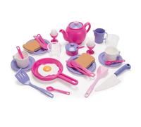 Dantoy Breakfast Set, Role Play Tea and Food with 32 Pieces Pretend Play for Kids - Princess Pink
