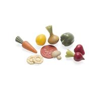 Dantoy - Green Garden - Frutas y hortalizas - 10 piezas en bonitos Apto para niños a partir de 3 años - Juego de rol de alimentos para niños - Juego de rol - Pretende comer - Fabricado en Dinamarca