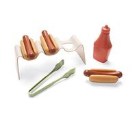Dantoy - Juego de perro caliente - 9 piezas - Juego de rol de alimentos para niños - Juego de rol - Pretender la comida - Promueve la motricidad fina - Fabricado en Dinamarca