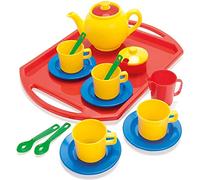 Dantoy - Juego de servir té - Juego de vajilla - 18 piezas - Para niños a partir de 2 años - Juguetes - Tazas y accesorios - Juegos de rol - Plástico - Producido en Dinamarca