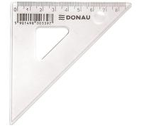 Danubio 7061001pl de 00 Triángulo/Geometría de triángulo/escuadra, pequeño, 8,5 cm, 45 grados, transparente