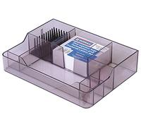 Danubio 7478001pl de 02 - Portalápices/ - Portabolígrafos/mesa organizador con púas, grande, gris