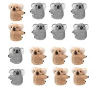 DANUDON 16 clips de koala, lápiz de canguro Buddy Buddy Koala con clip en pequeños adornos para lápices de koala, oso de peluche, clips de garra del hambre para niñas
