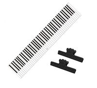 DANUDON Tabla de notas de piano de teclado de 88 teclas, guía de práctica de simulación de dedos de piano y teclado, tabla de notas de ayuda para enseñanza, tabla de notas de piano electrónico, cartón