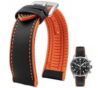 Danxancy FKM Caucho Nylon Reloj Correa 20mm 21mm 22mm 23mm 24mm Fluorubber Impermeable Suave Transpirable Durable FKM Caucho Reloj Correa Universal de Recambio para Hombres Mujeres