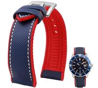 Danxancy FKM Caucho Nylon Reloj Correa 20mm 21mm 22mm 23mm 24mm Fluorubber Impermeable Suave Transpirable Durable FKM Caucho Reloj Correa Universal de Recambio para Hombres Mujeres