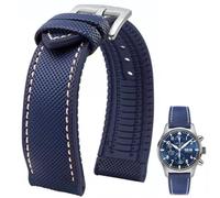 Danxancy FKM Caucho Nylon Reloj Correa 20mm 21mm 22mm 23mm 24mm Fluorubber Impermeable Suave Transpirable Durable FKM Caucho Reloj Correa Universal de Recambio para Hombres Mujeres