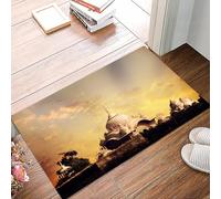 danxceh Alfombra Bañera Antideslizante,Alfombrilla Baño,Alfombra Ducha,Tapete Casa De Baño Absorbente,Templo Monumental Antiguo de la India con Asia,40x60cm