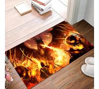 danxceh Alfombra Bañera Antideslizante,Alfombrilla Baño,Alfombra Ducha,Tapete Casa De Baño Absorbente,Un furioso dragón Negro destruye al ejército de los no Muertos con un a,40x60cm