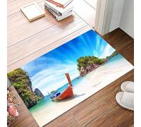danxceh Alfombra Bañera Antideslizante,Alfombrilla Baño,Alfombra Ducha,Tapete Casa De Baño Absorbente,Naturaleza Asombrosa y Destino turístico exótico en Tailandia. Barco tu,40x60cm