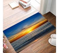 danxceh Alfombra Bañera Antideslizante,Alfombrilla Baño,Alfombra Ducha,Tapete Casa De Baño Absorbente,Playa del océano Atlántico al Atardecer. Concepto de Vacaciones y disfr,40x60cm