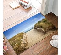 danxceh Alfombra Bañera Antideslizante,Alfombrilla Baño,Alfombra Ducha,Tapete Casa De Baño Absorbente,Sendero a través de Las Dunas hasta la Playa y el Antiguo Muelle de Mad,40x60cm
