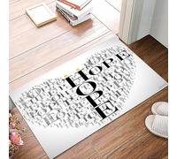 danxceh Alfombra Bañera Antideslizante,Alfombrilla Baño,Alfombra Ducha,Tapete Casa De Baño Absorbente,Ilustración romántica con Velas y Palabras de Esperanza en Forma de Cor,40x60cm