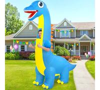 Danxilu Disfraz de dinosaurio inflable para adultos, disfraz de Halloween de cuerpo entero para hombres y mujeres, divertido dragón con cuello largo para fiestas de cosplay, temática de animales,