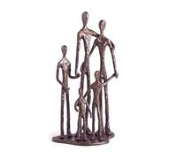 DANYA B. Home Shelf Décor (ZD11021) - Escultura de Bronce de Metal Fundido en Arena, Familia de Cinco Personas, Forrada con Terciopelo