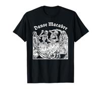 Danza de la Muerte, Danse Macabre Esqueleto Medieval espeluznante Camiseta