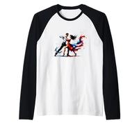 Danza de Salsa puertorriqueña Expresión Vibrante Camiseta Manga Raglan