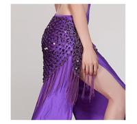 Danza del Vientre Cadera,Borla Bufandas de Caderas 12 colores Belly Dance Practice Ropa Accesorios Elástico Larga Tassel Triángulo Cinturón Cinturón Hand Crochet Bandel Dance Hip Bufanda Bufanda Sequi