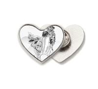 Dao China Lao Tzu - Broche de metal con diseño de corazón